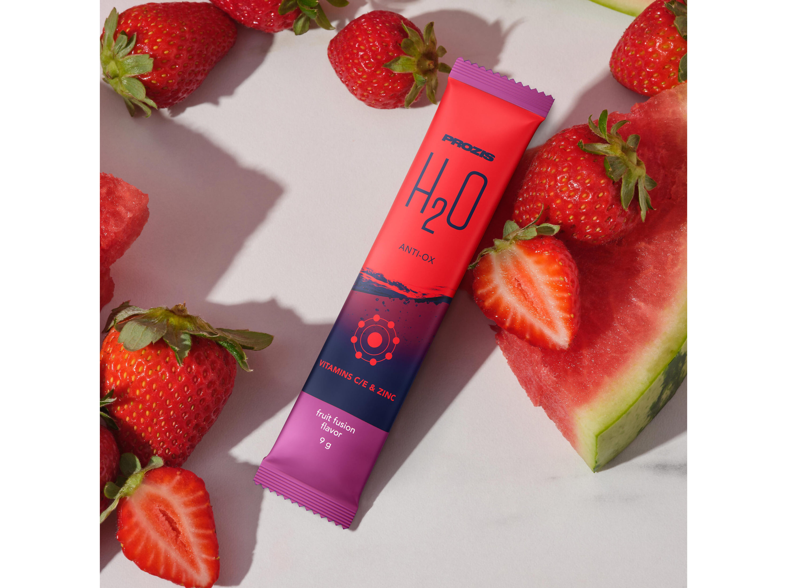 BEBIDA INSTANTÂNEA H2O PROZIS ANTI-OX FUSÃO FRUTAS 72G (8X9G)