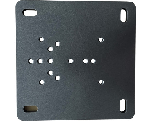SOLUNA Universele Montageplaat 250x250 mm RAL 8022 zwartbruin voor SOLUNA zonneschermen Comfort, Concept, Exclusiv, Exquisit, Proof, Trend