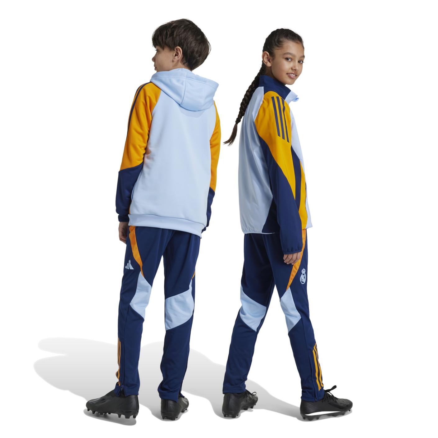 Adidas Real Madrid Trainingsbroek 2024-2025 Kids Donkerblauw Lichtblauw