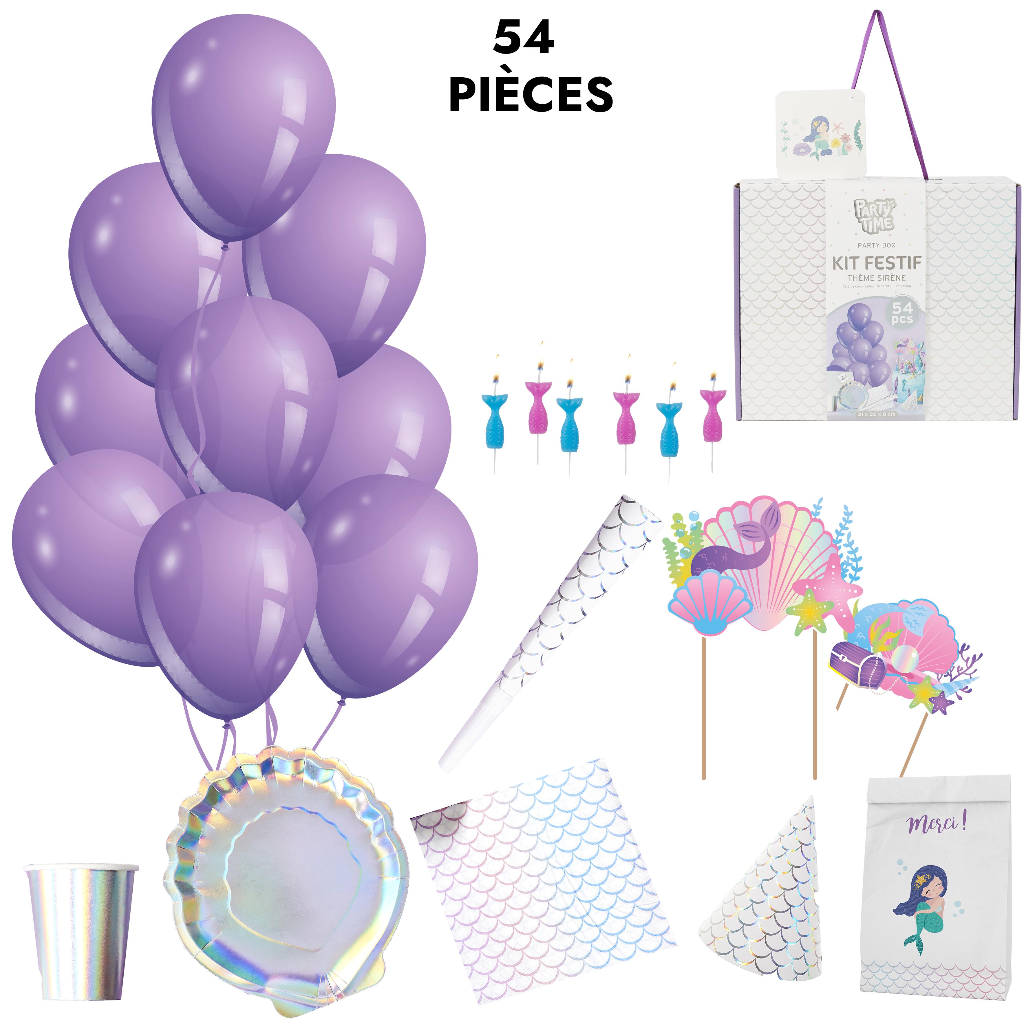 BOITE ANNIVERSAIRE SIRENE 53 PIECES