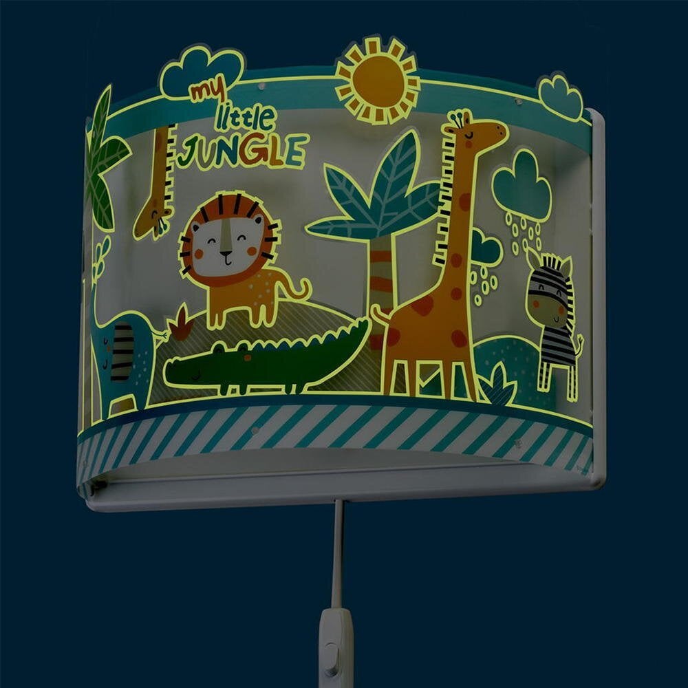 Kinderkamer wandlamp Little Jungle fluorescentielamp E27