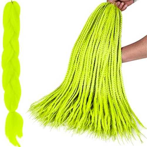 Jumbo fletter | Ombre fletter | Syntetisk hårforlengelse Neon 60cm