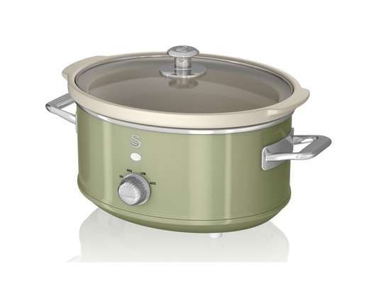 SWAN - Multicuiseur Sf17021gneu retro mijoteuse 3,5l poêle amovible en céramique...