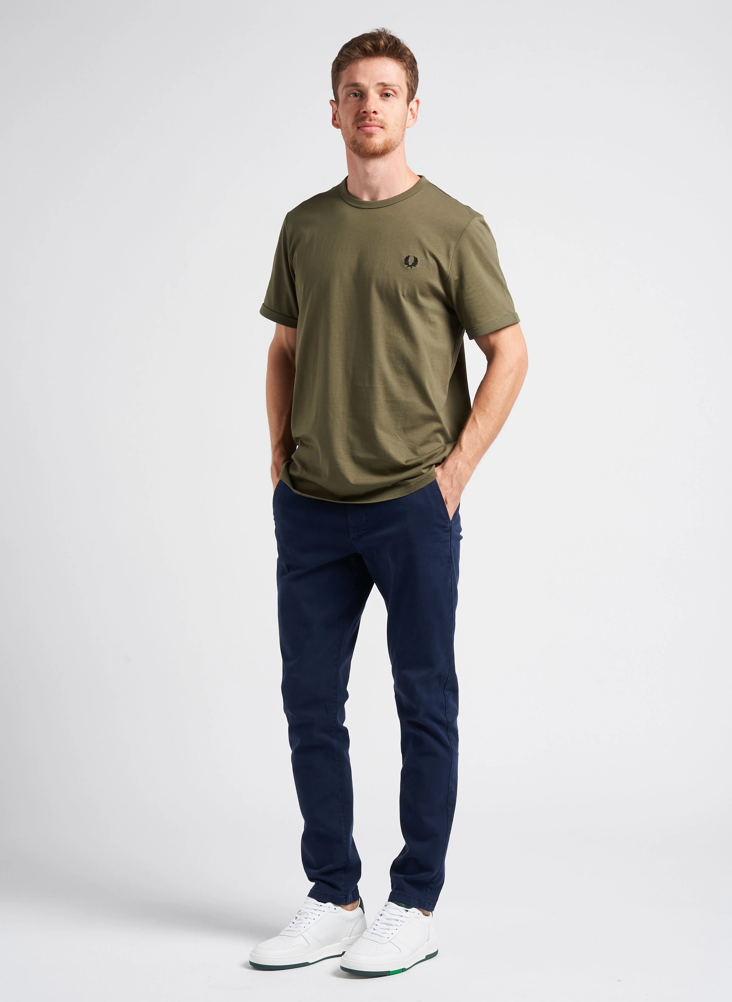 LAVIS - Pantalon droit en coton bio mélangé | Bleu