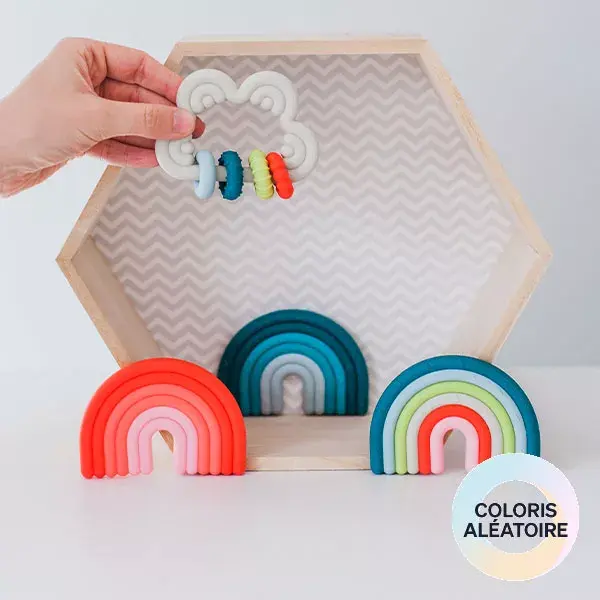Anel de dentição de silicone Suavinex Estágio 1 Arco-íris
