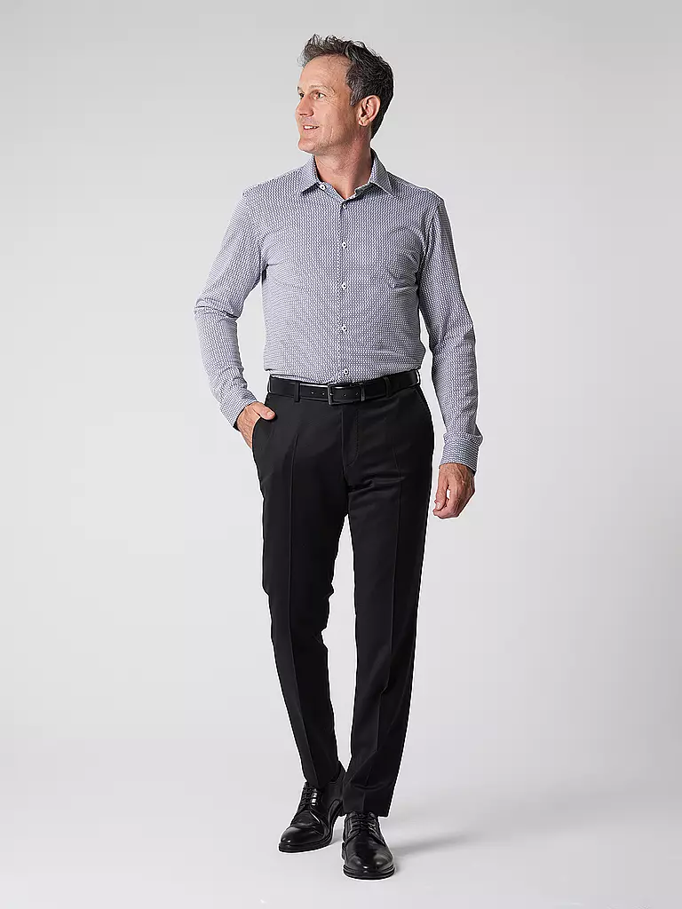 BOSS Hemd Slim Fit ROAN dunkelblau