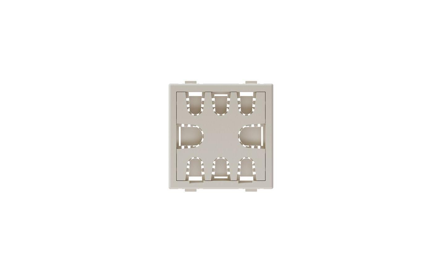 Kabeldurchführung 45 x 45 mm, WeissKabeldurchführung mit 8 Plätzen