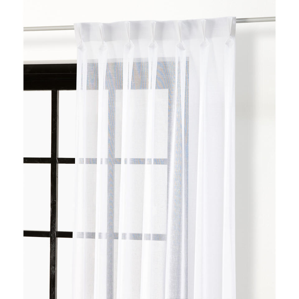 Vitrage Sien Wit 150 cm