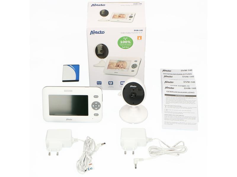 Alecto Babyphone DVM-140 mit Kamera Video-Babyphone mit 4.3 Zoll Farbdisplay