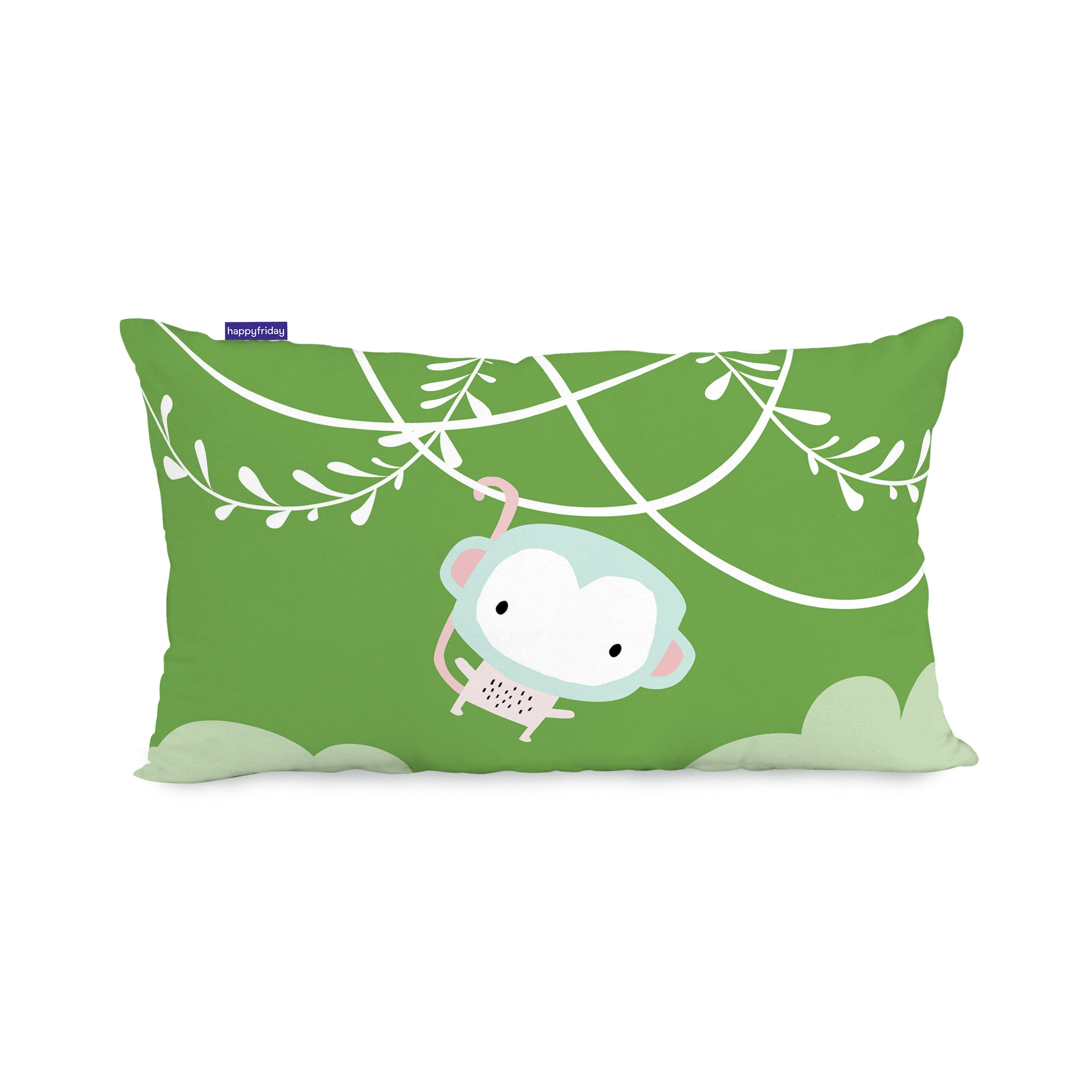 Macaque Kussenhoes 50x30 cm Moshi Moshi, Veelkleurig, 100% katoen, de kwaliteit van 150 hilos