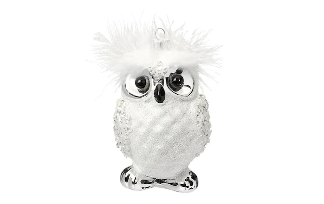 Weihnachtsbaumkugel »White Christmas Eule, 11 cm«