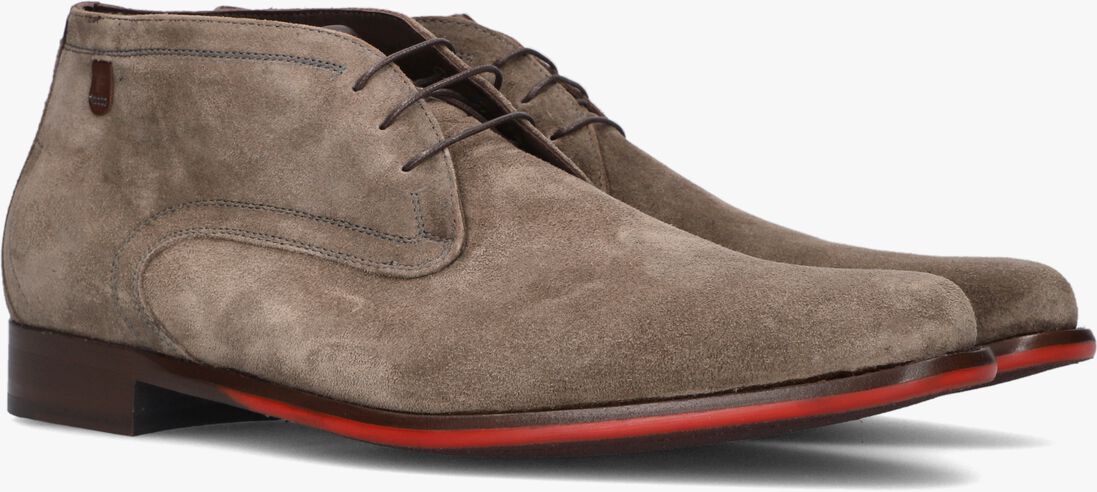 FLORIS VAN BOMMEL taupe floris van bommel veterschoenen sfm-50148