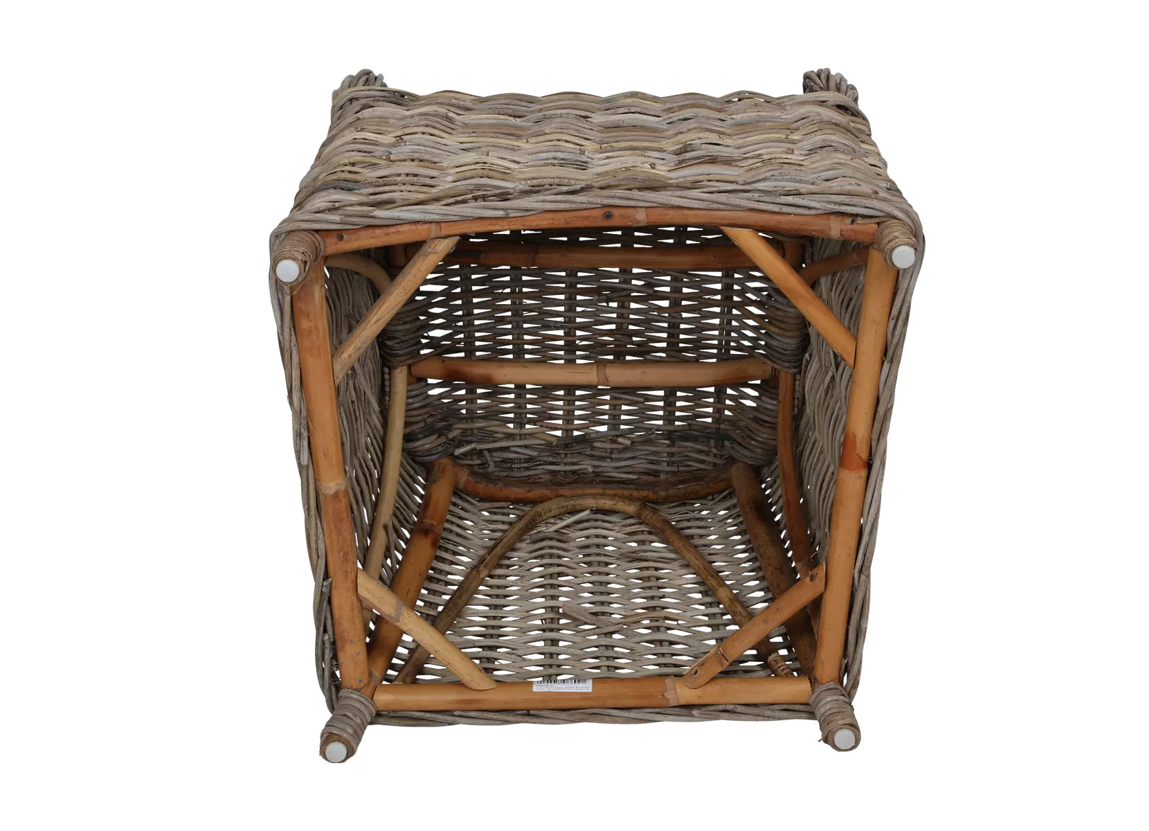 Rattansessel Athena mit Sitzkissen 4er-Set Natural-Grey