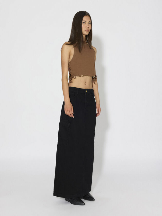 Something New SNVENUS HR MAXI SKIRT - WST Black