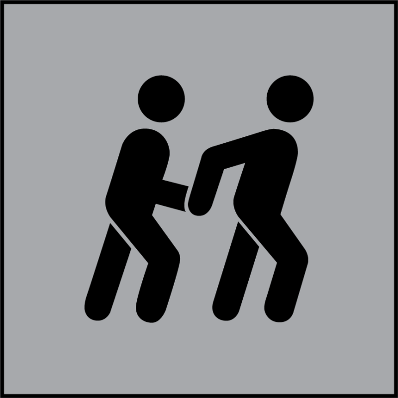 Panneau Accessibilité, assistant personnel disponible - ISO 7001 en Gravoply
