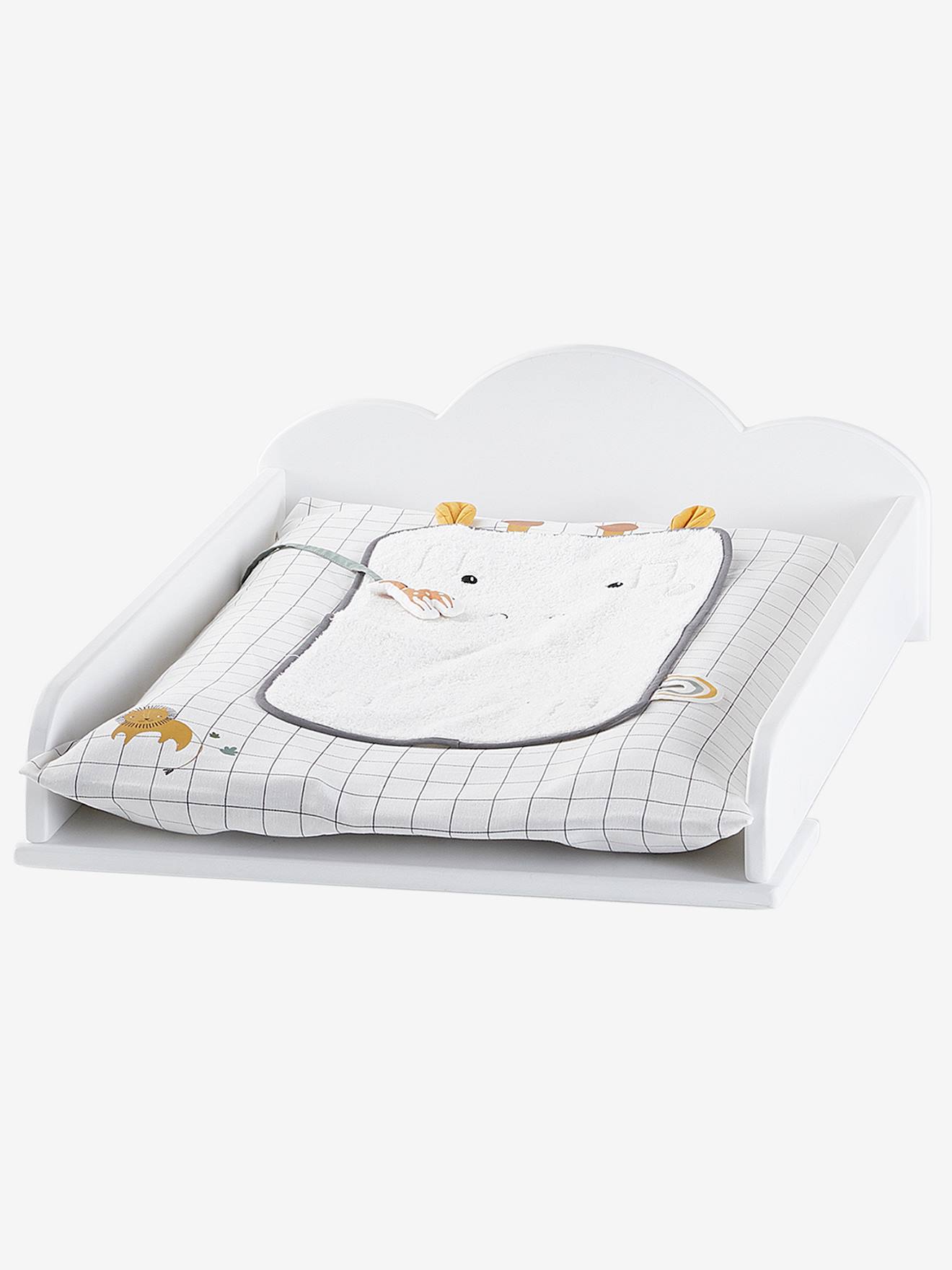 Trocador universal Nuage, branco claro, liso