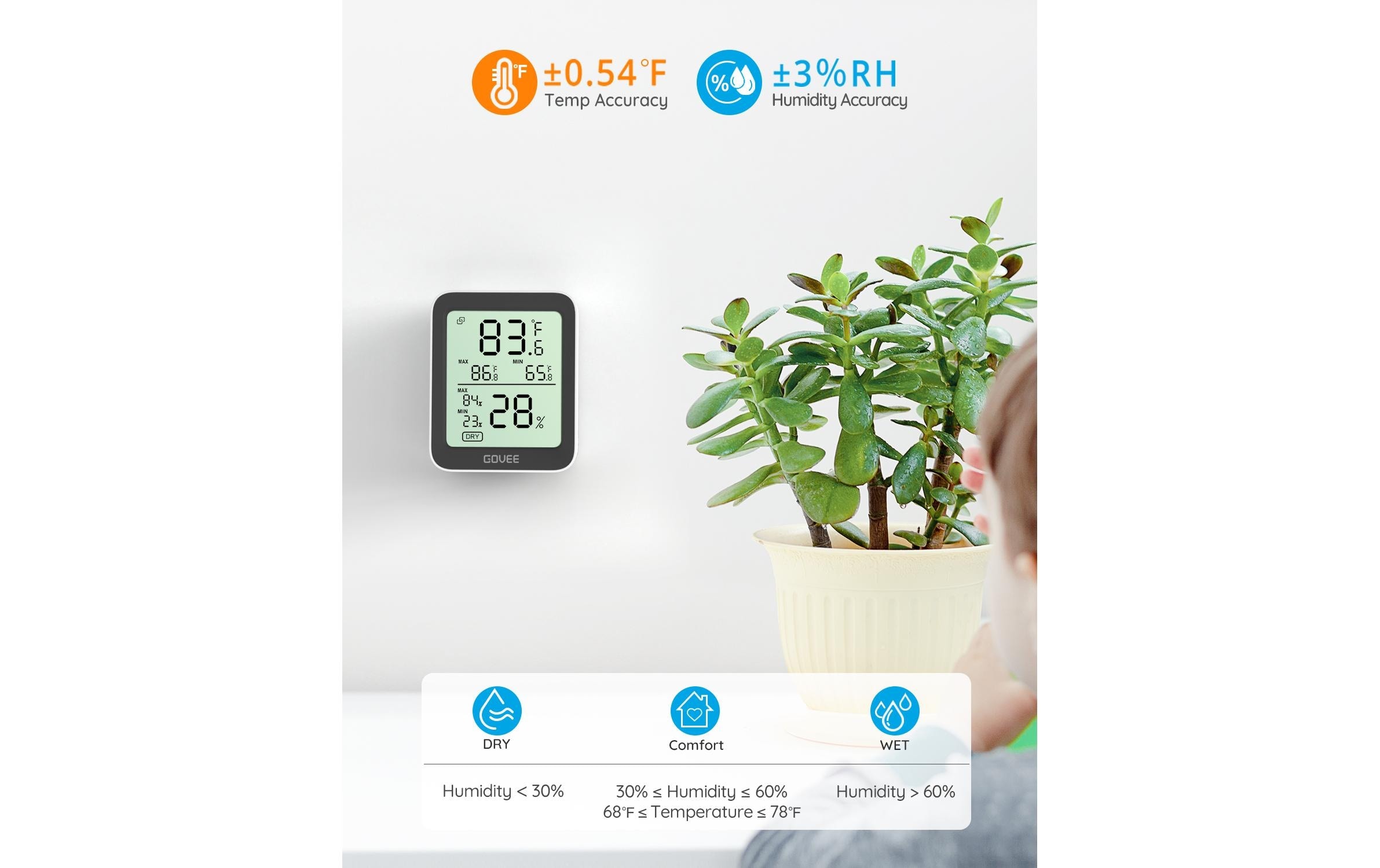 Govee Wetterstation »Govee Bluetooth Thermometer/Hygrometer« ()