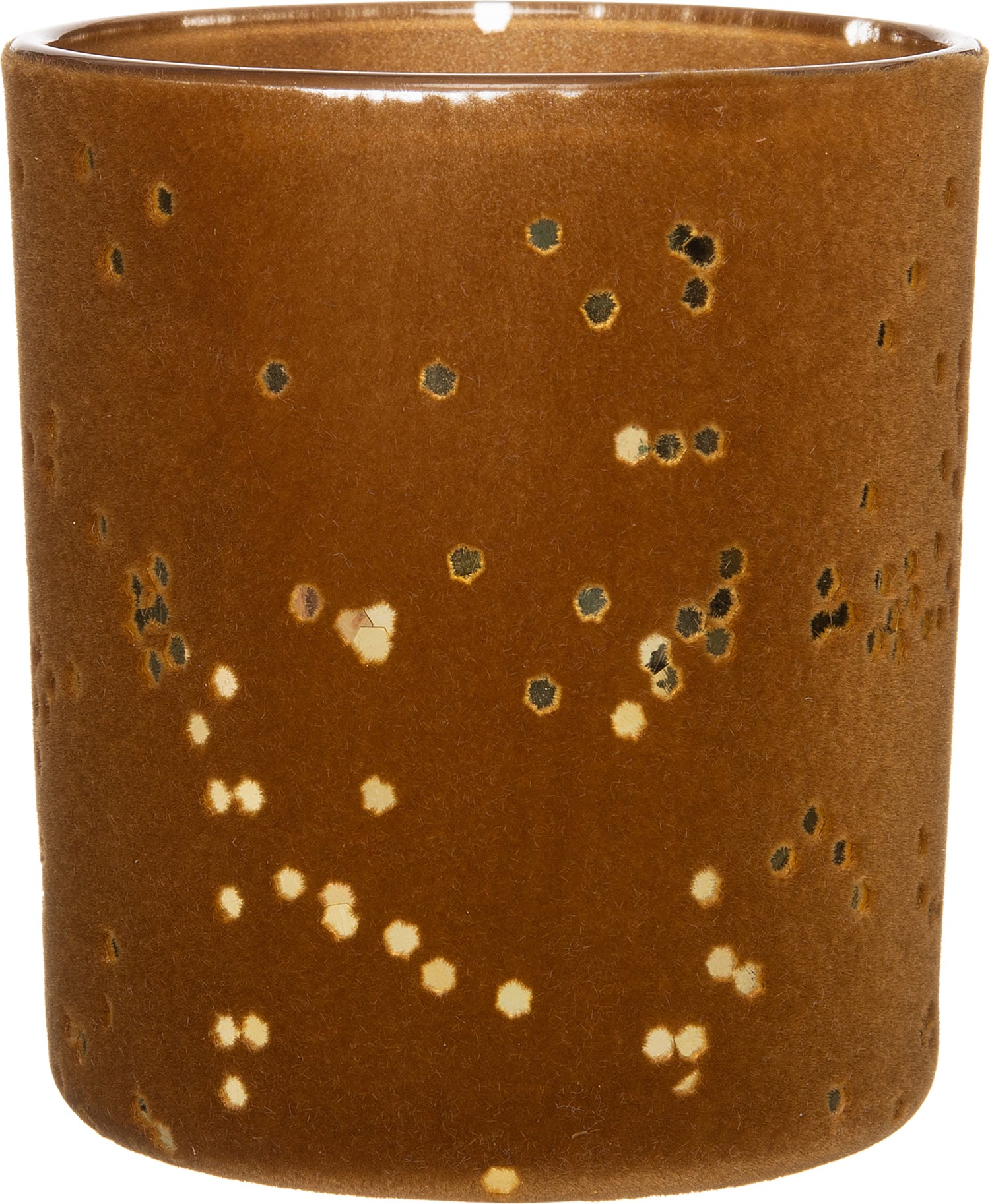 Intratuin waxinelichthouder kerstster bruin D 7 H 8 cm