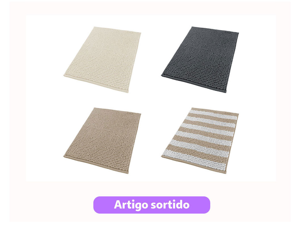 TAPETE CASA BANHO ACTUEL CHENILLE 50X80CM MODELOS SORTIDOS