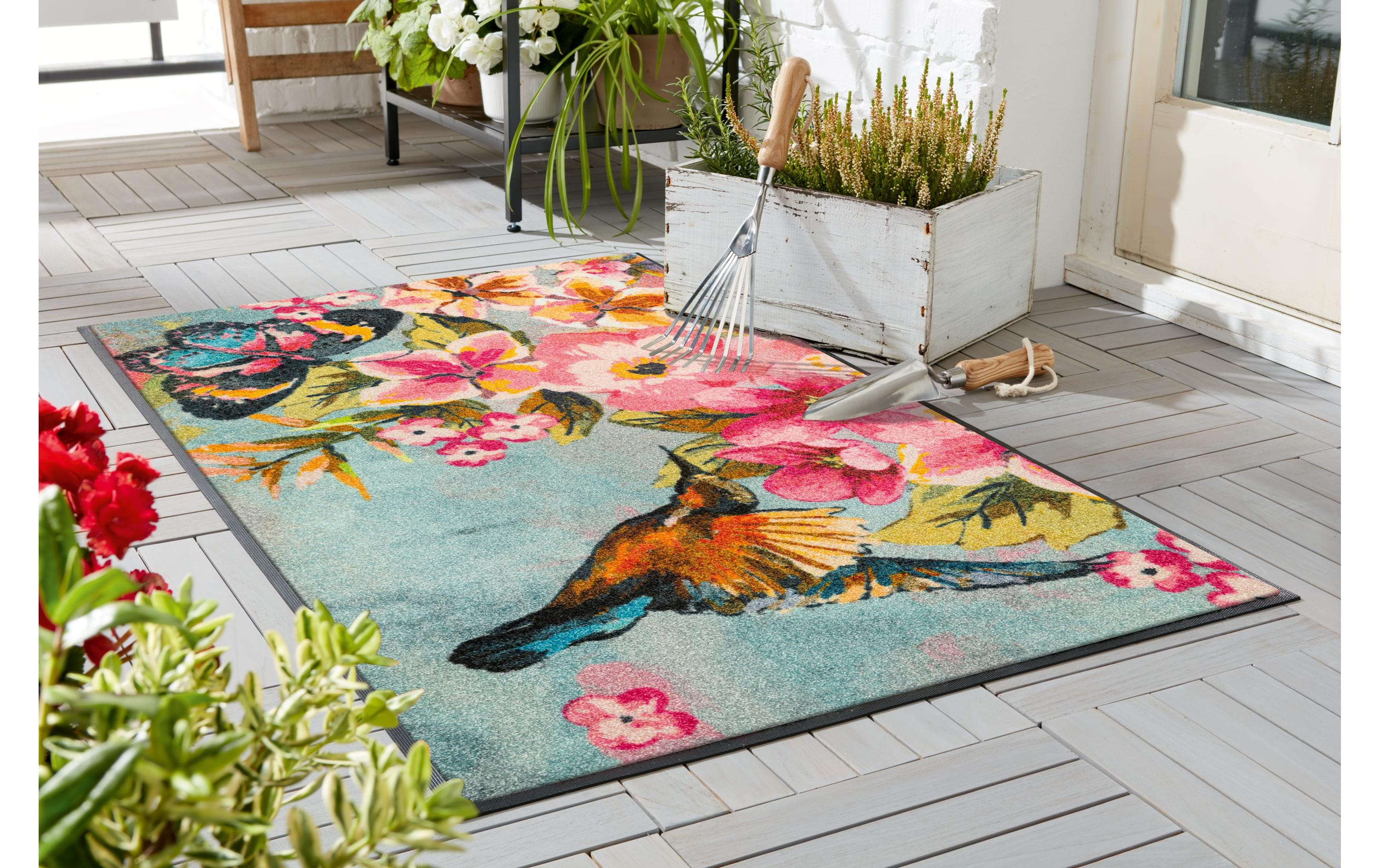 Fussmatte Bloomibri 75 cm x 120 cm<br>Rutschfeste Schmutzfangmatte