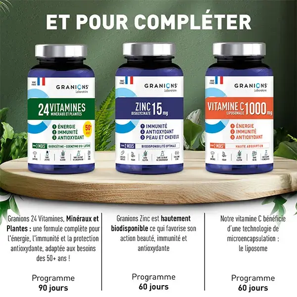 Granions 24 Vitaminas, Minerais e Plantas para Idosos, 90 comprimidos