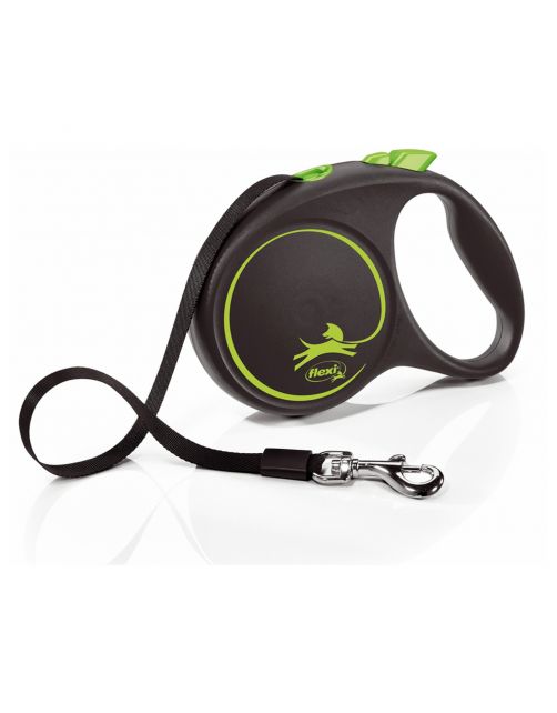 Flexi Black Design Tape L 5 m - Hondenriem