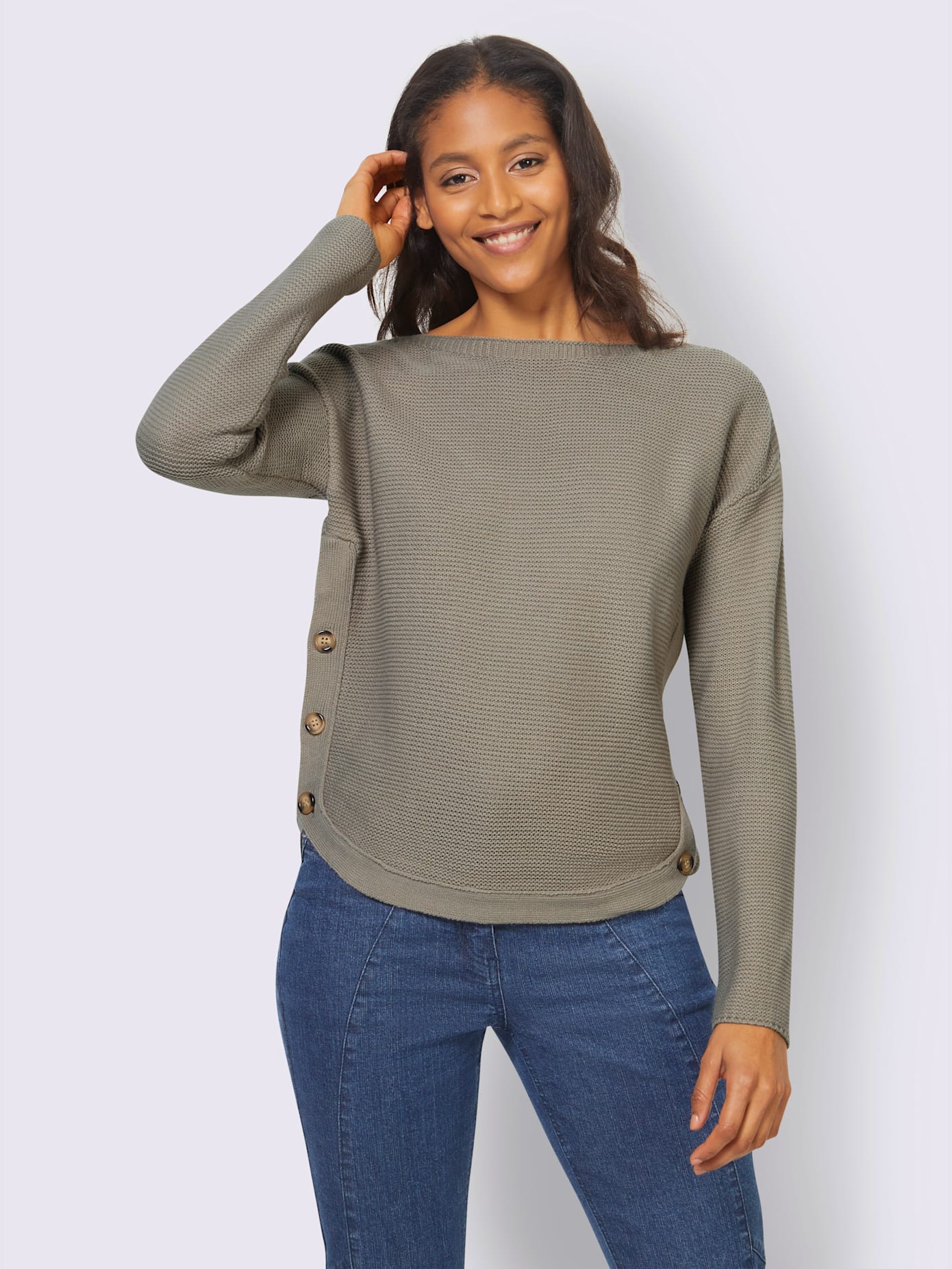 Pull superbe motif en côte perlée
