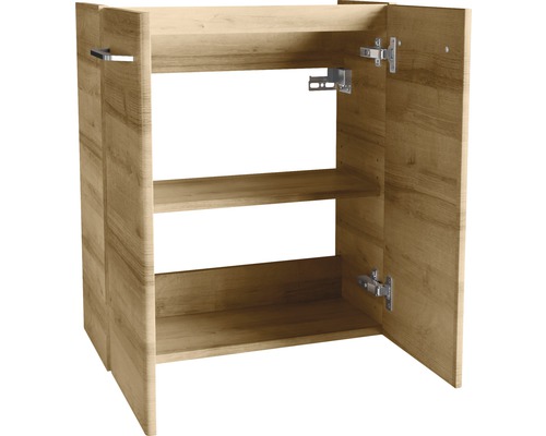 Wastafelmeubel FACKELMANN Milano BxHxD 52 x 61 cm x 27,5 cm Frontkleur eikenhoutdecor 84332