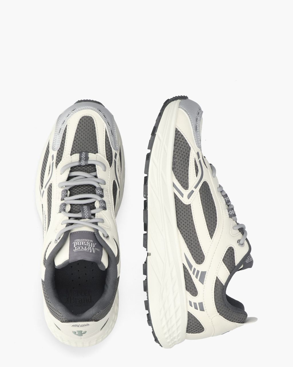 Mercer Amsterdam The Re-Run Max Cactus Off-White/Grijs Herensneakers