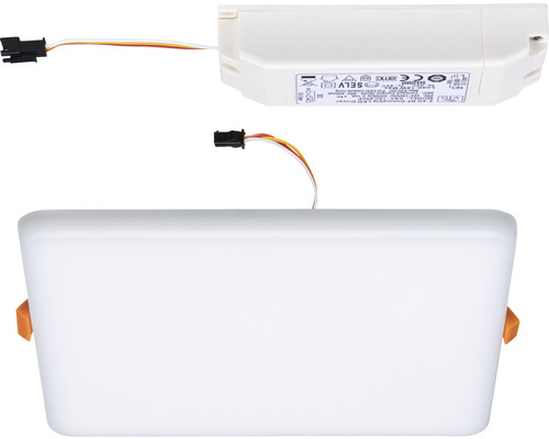 LED inbouwpaneel IP44 14W 1000 lm 3000 K - 6500 K 18,5x18,5 cm WitSwitch satijn 230V