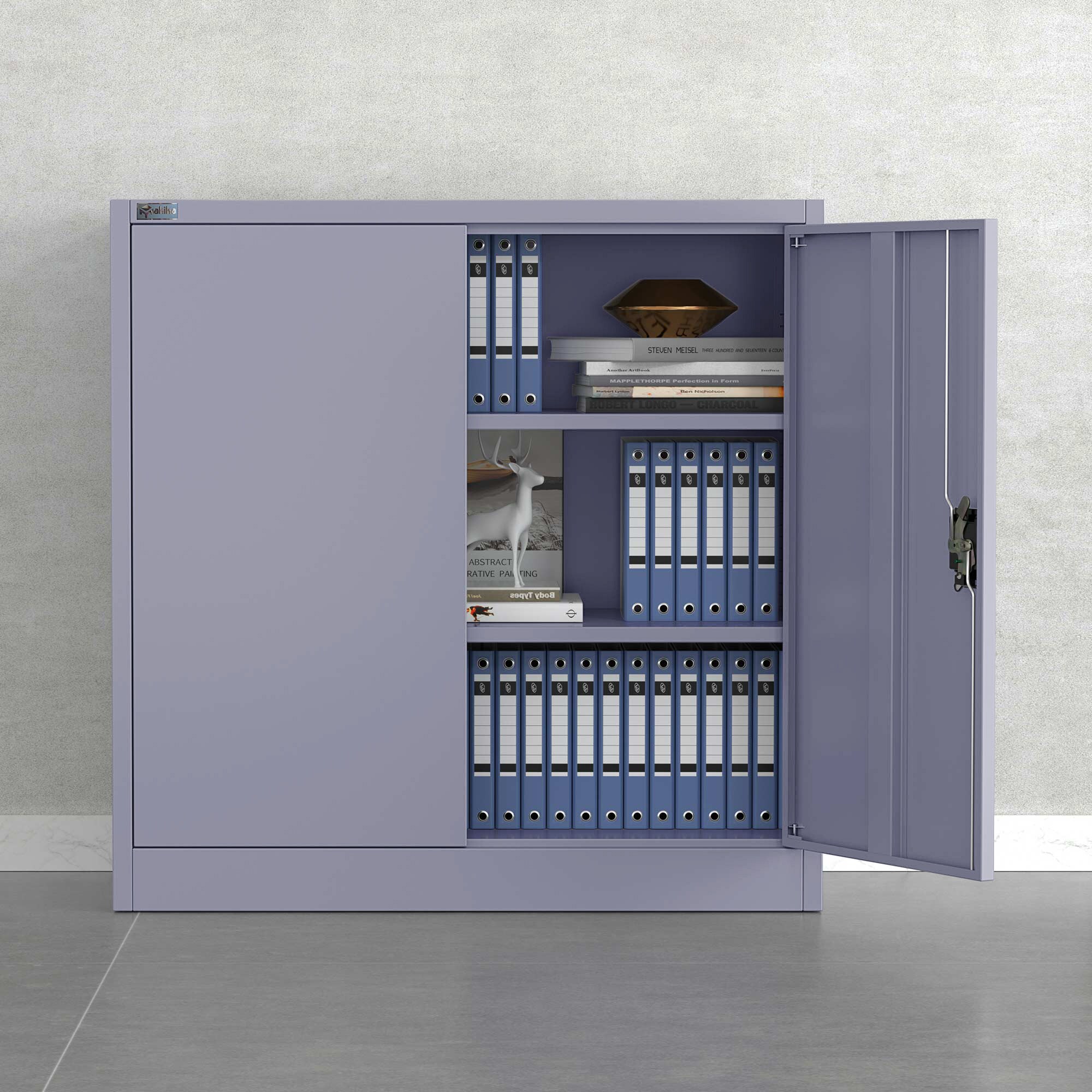 Makika Aktenschrank / Büroschrank abschließbar 40x90x90cm in Anthrazit