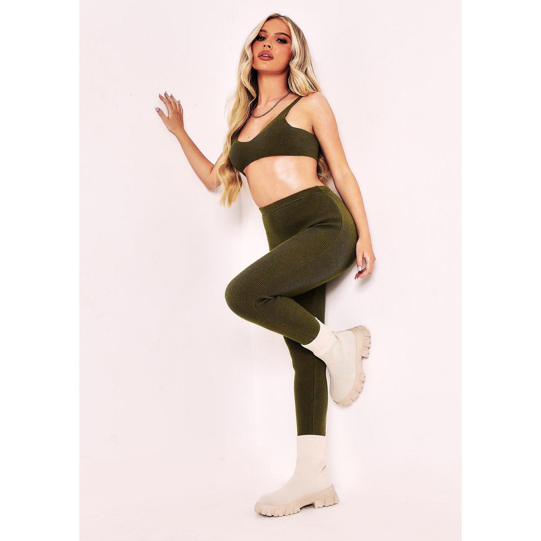Missy Empire Knitted Ribbed Leggings