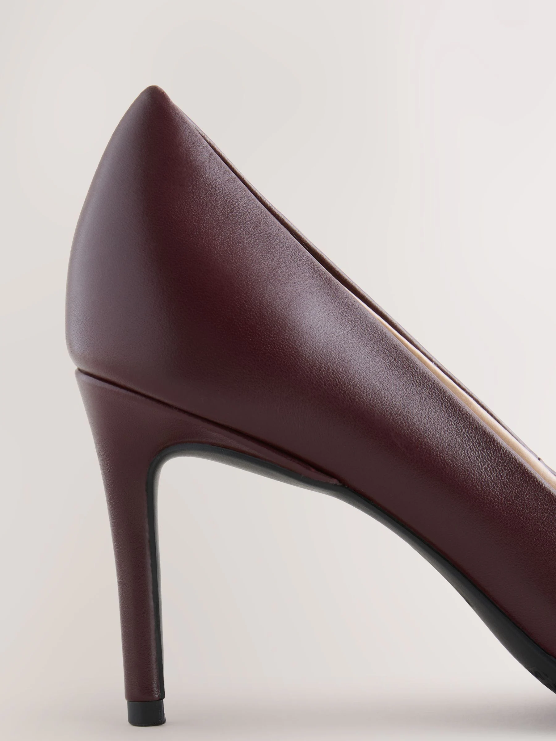 Bordeauxrood - Leren mid-court pumps