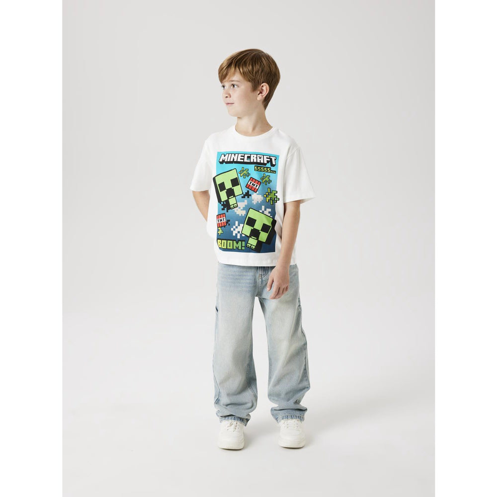 Køb Name It Cloud Dancer Mus Minecraft Regular T-Shirt Noos