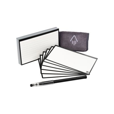 Rocketbook Cloud cards - 40 Fiches connectées et réutilisables - 7,5 x 12,5 cm - contour noir