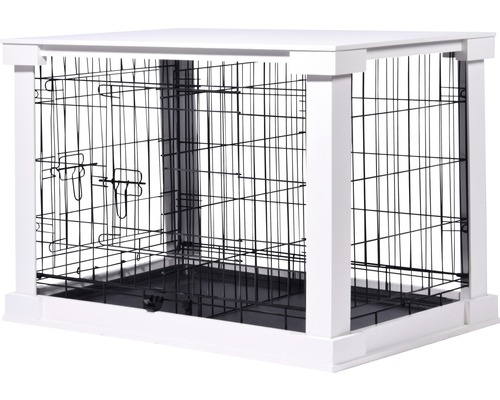 Huisdierbox met tafelblad 83x55x59 cm wit