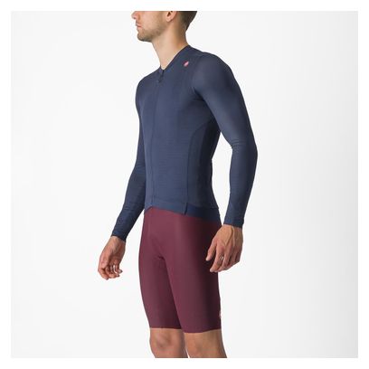 Maillot Manches Longues Castelli Espresso Bleu