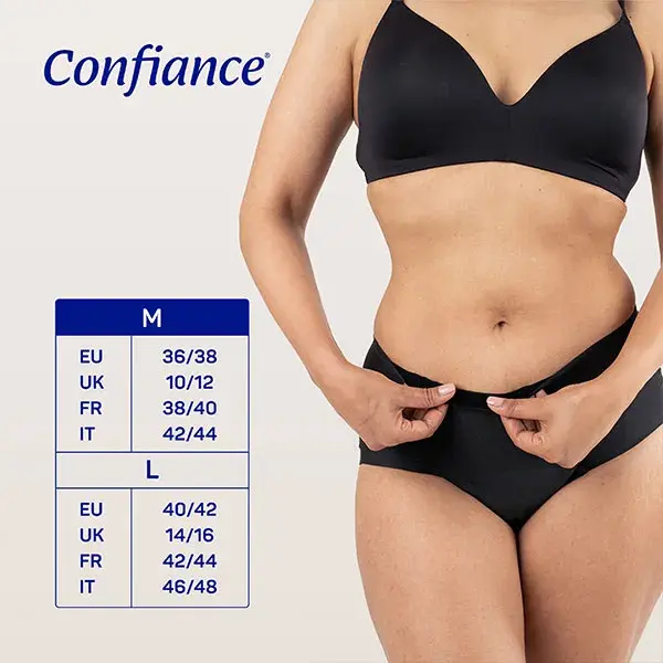Confiance Lady - Culottes Absorbantes Lavables pour Femmes taille M