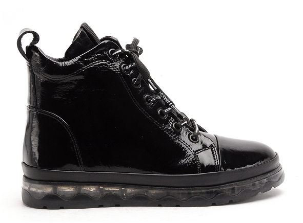 Coco abricot boots bottine plates femme sabaillan vernis noir