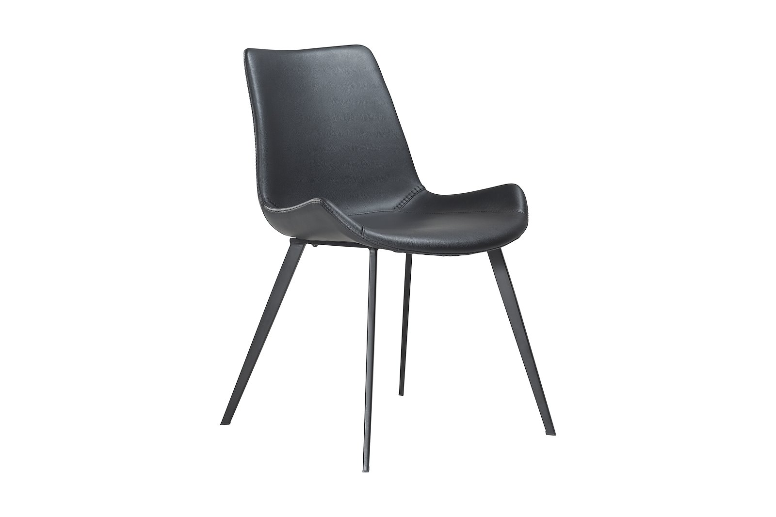 Hype spisestol PU Black Art og sorte ben.
