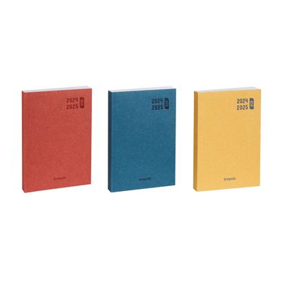 Agenda Eco - 1 jour par page - 11,5 x 16,9 cm - 3 couleurs disponibles - Brepols