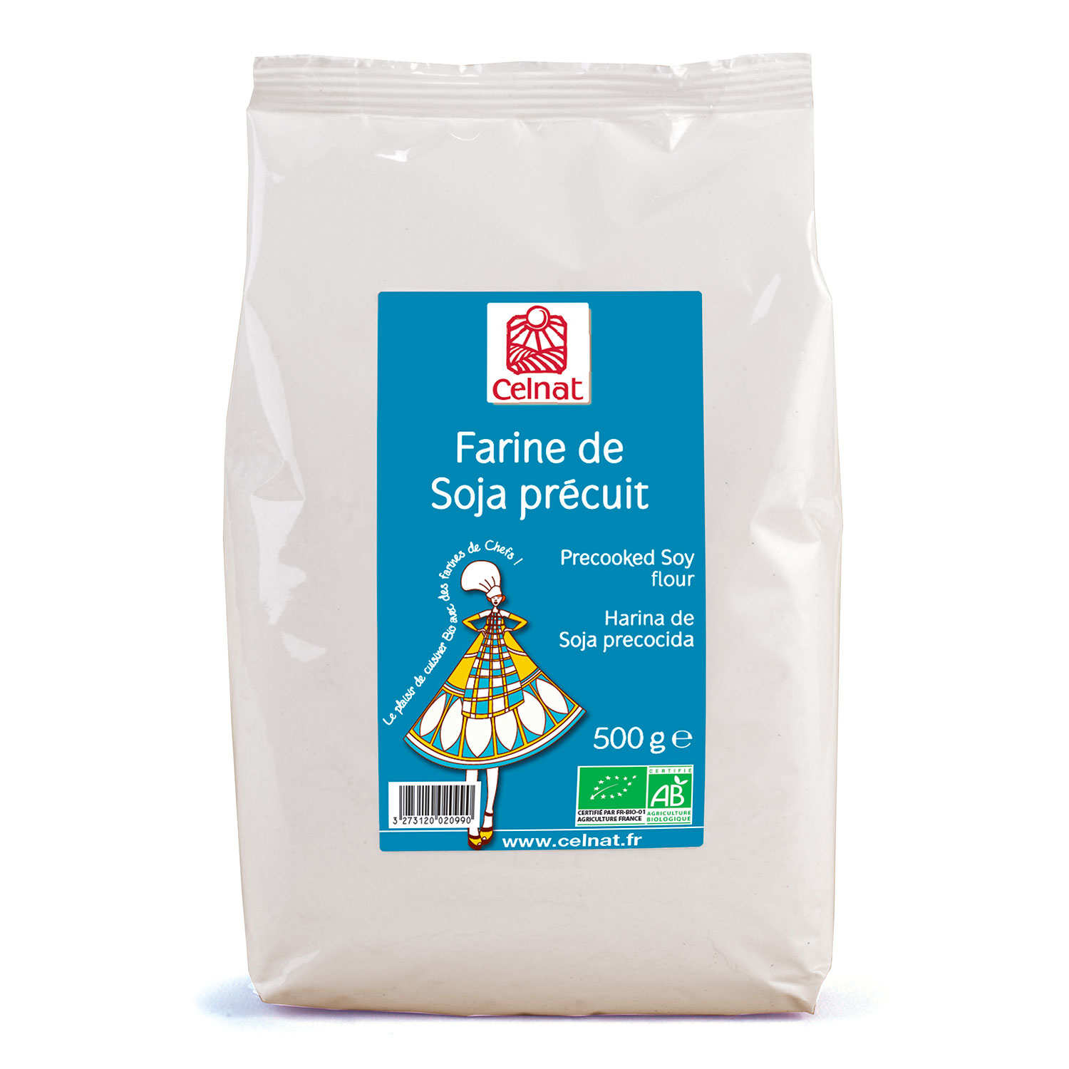 Farine de soja précuit bio