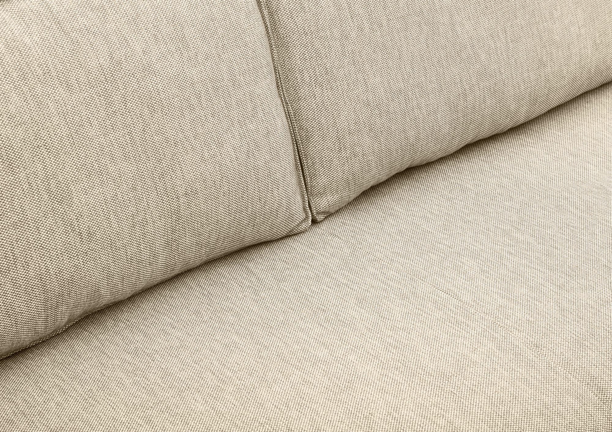 Loods 5 Design 4-zitsbank Slimm Stof Outside 4 Zits - 245 cm | Solution Beige 05 | Poten: Zwart