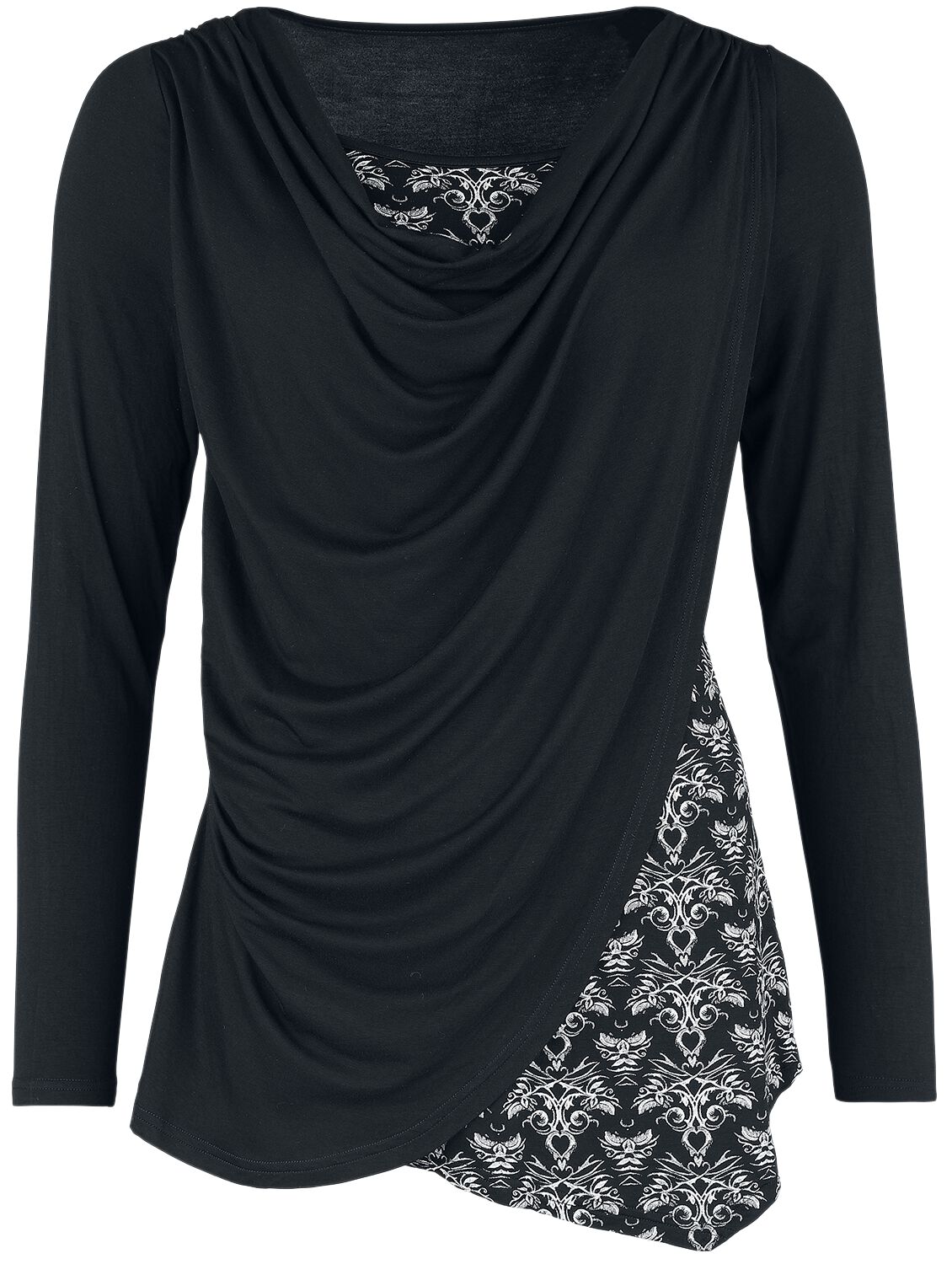 Gothicana X Anne Stokes - Haut manches longues avec look double épaisseur | Gothicana by EMP T-shirt manches longues