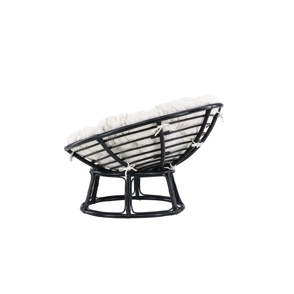Svea - Ivan loungestoel - zwart- rattan