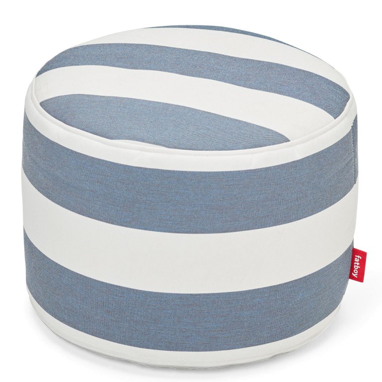 Fatboy Point Outdoor poef stripe ocean blue