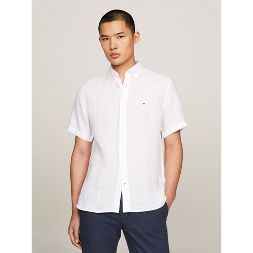 Tommy Hilfiger Pigment Dyed Hørskjorte, Optic White, 3XL
