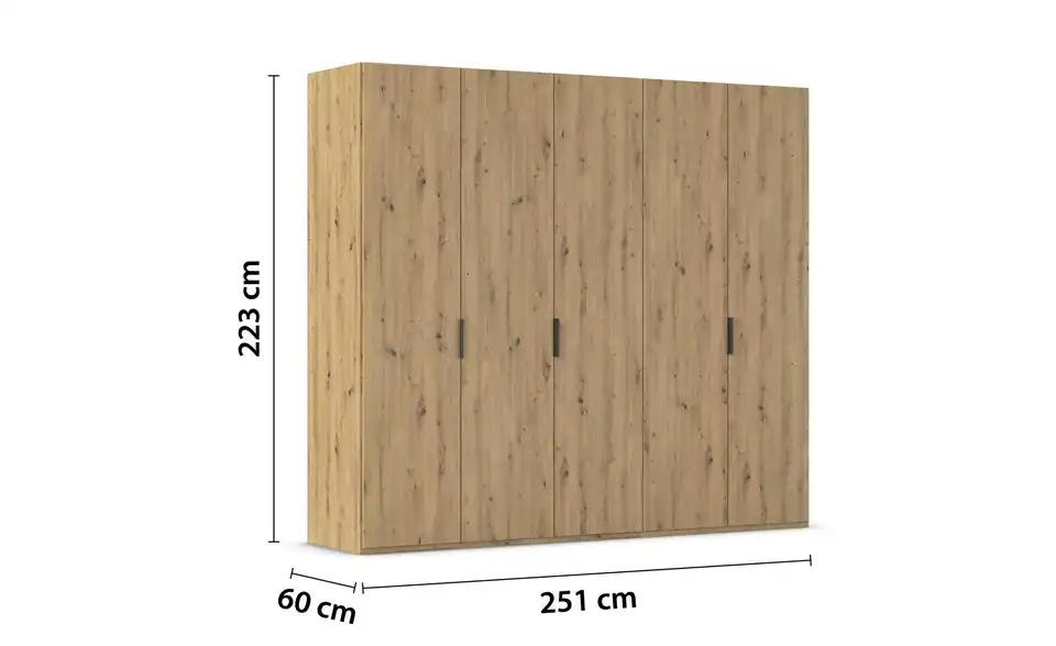 Drehtürenschrank Fifty 251 cm 5 Stück