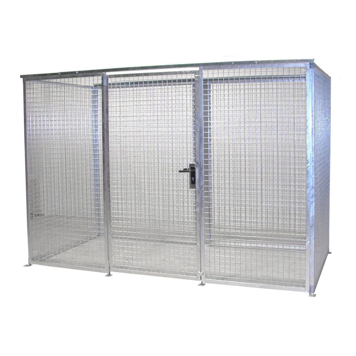 Bauer gasflessencontainer GFC-M4, zonder dak, draaideur voor 78 gasflessen Ø 230 mm