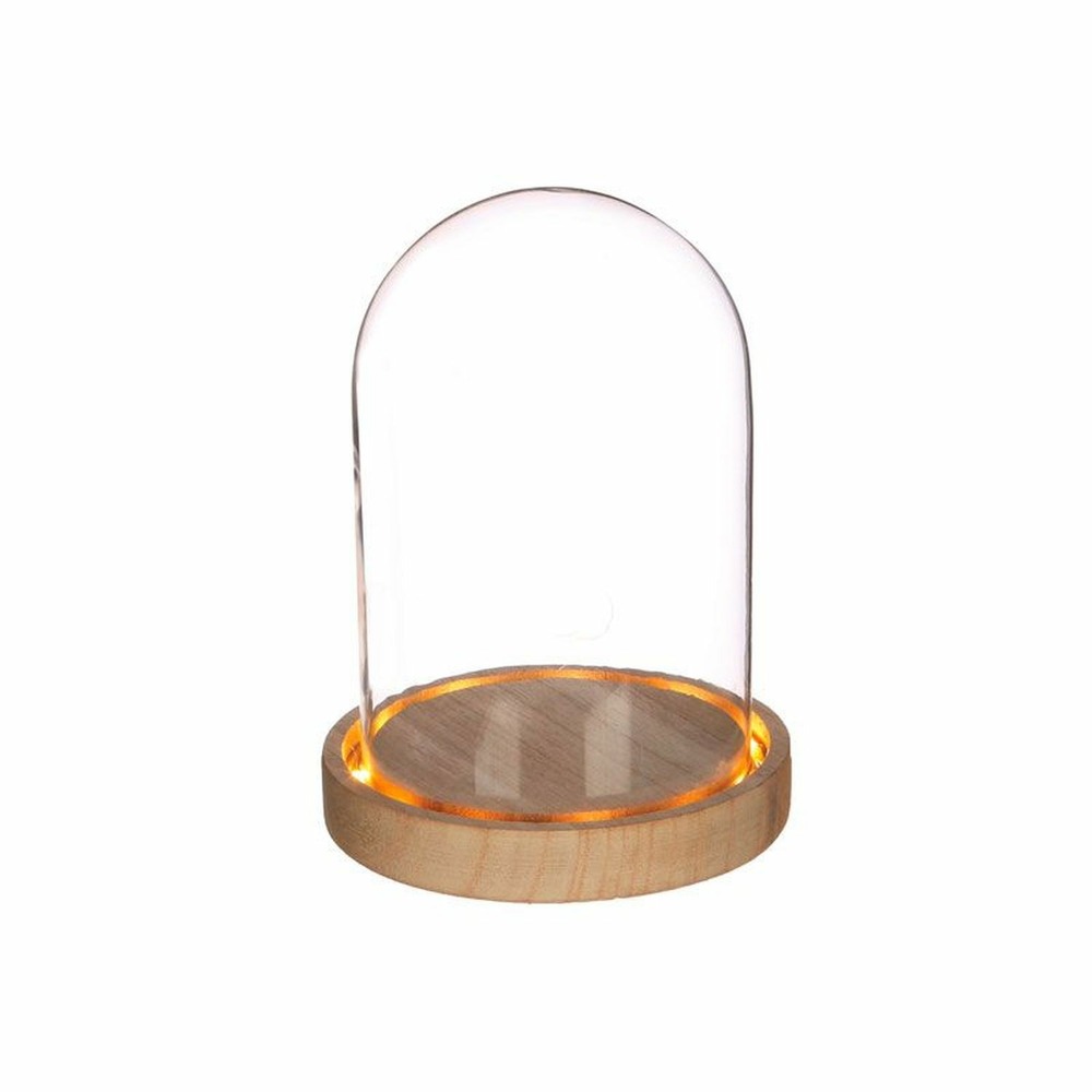 2 cloches en verre lumineuses 16,5 cm x ø 12,5 cm